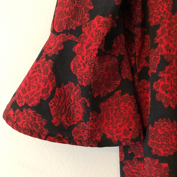 Red Floral Dress - Picture 4 of 6